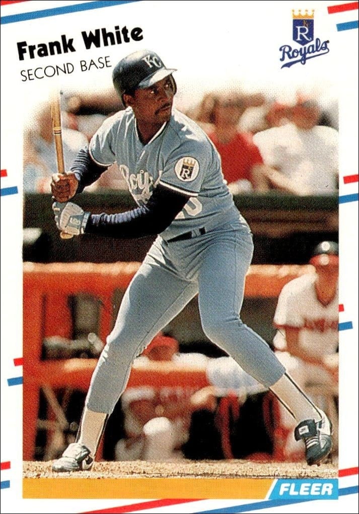 Frank White 1988 Fleer #273 Baseball Trading Card - Front 1988 Fleer Frank White #273 baseball trading card front