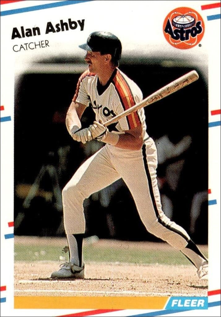 Alan Ashby 1988 Fleer #439 Baseball Trading Card - Front 1988 Fleer Alan Ashby #439 baseball trading card front