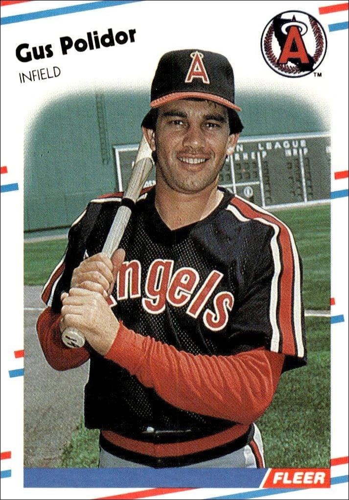 Gus Polidor 1988 Fleer #501 Baseball Trading Card - Front 1988 Fleer Gus Polidor #501 baseball trading card front
