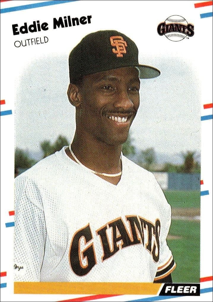 1988 Fleer Eddie Milner #90 trading card