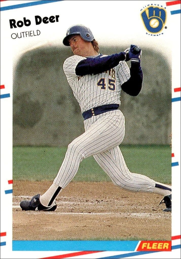 1988 Fleer Rob Deer #163 trading card