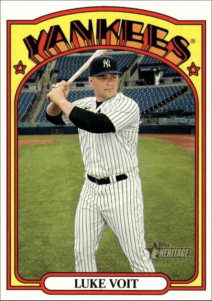 Luke Voit 2021 Topps Heritage #274 Baseball Trading Card - Front 2021 Topps Heritage Luke Voit #274 baseball trading card front