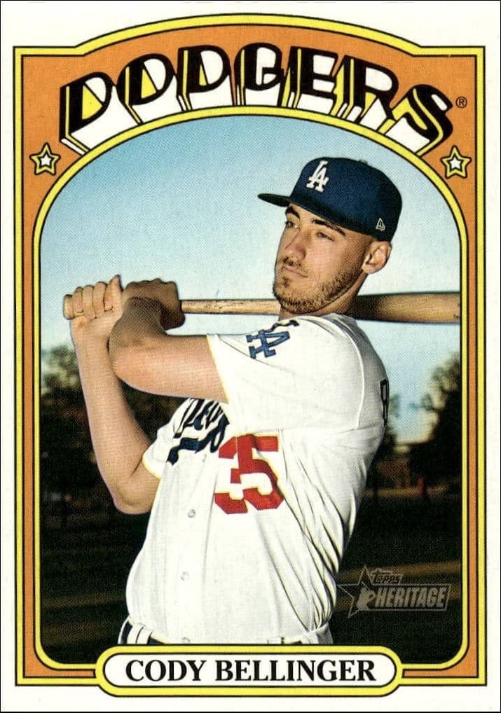 Cody Bellinger 2021 Topps Heritage #173 Baseball Trading Card - Front 2021 Topps Heritage Cody Bellinger #173 baseball trading card front