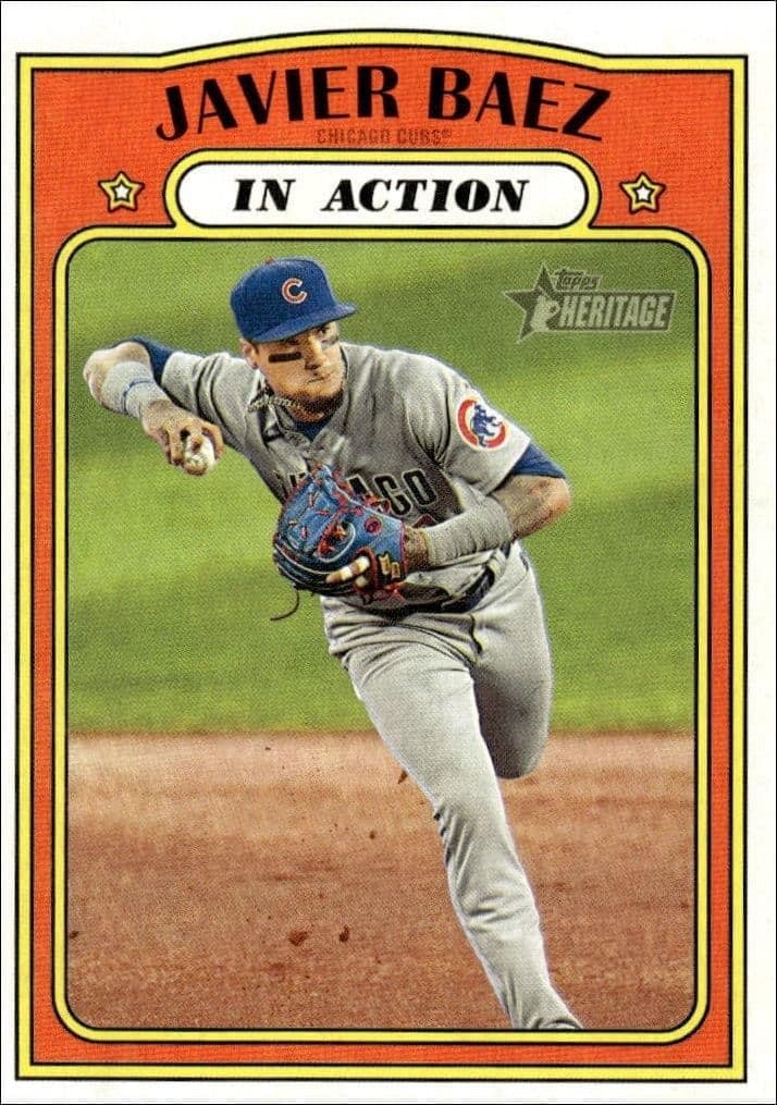 2021 Topps Heritage Javier Baez #52 trading card