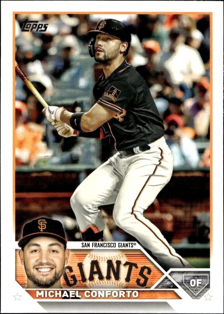Michael Conforto 2023 Topps Series 2 #419 Baseball Trading Card - Front 2023 Topps Series 2 Michael Conforto #419 baseball trading card front