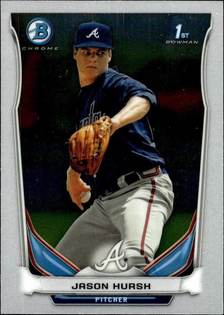 Jason Hursh 2014 Bowman Chrome #BCP1 Baseball Trading Card - Front 2014 Bowman Chrome Jason Hursh #BCP1 baseball trading card front