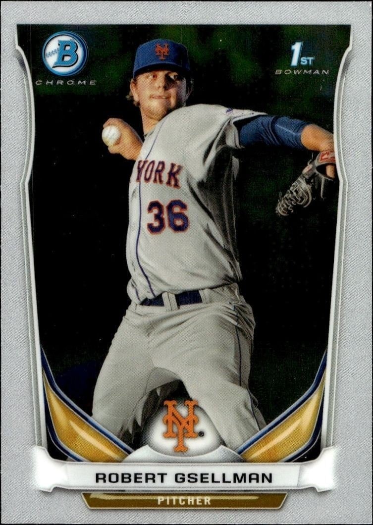 Robert Gsellman 2014 Bowman Chrome #BCP75 Baseball Trading Card - Front 2014 Bowman Chrome Robert Gsellman #BCP75 baseball trading card front