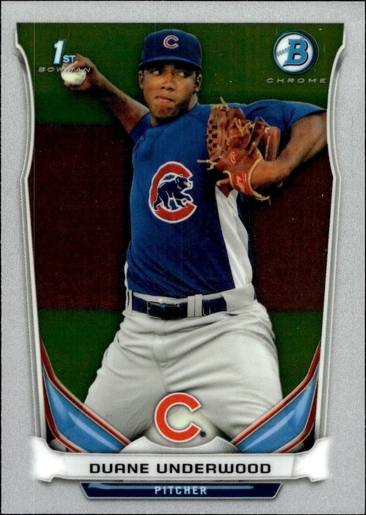 Duane Underwood 2014 Bowman Chrome #BCP64 Baseball Trading Card - Front 2014 Bowman Chrome Duane Underwood #BCP64 baseball trading card front