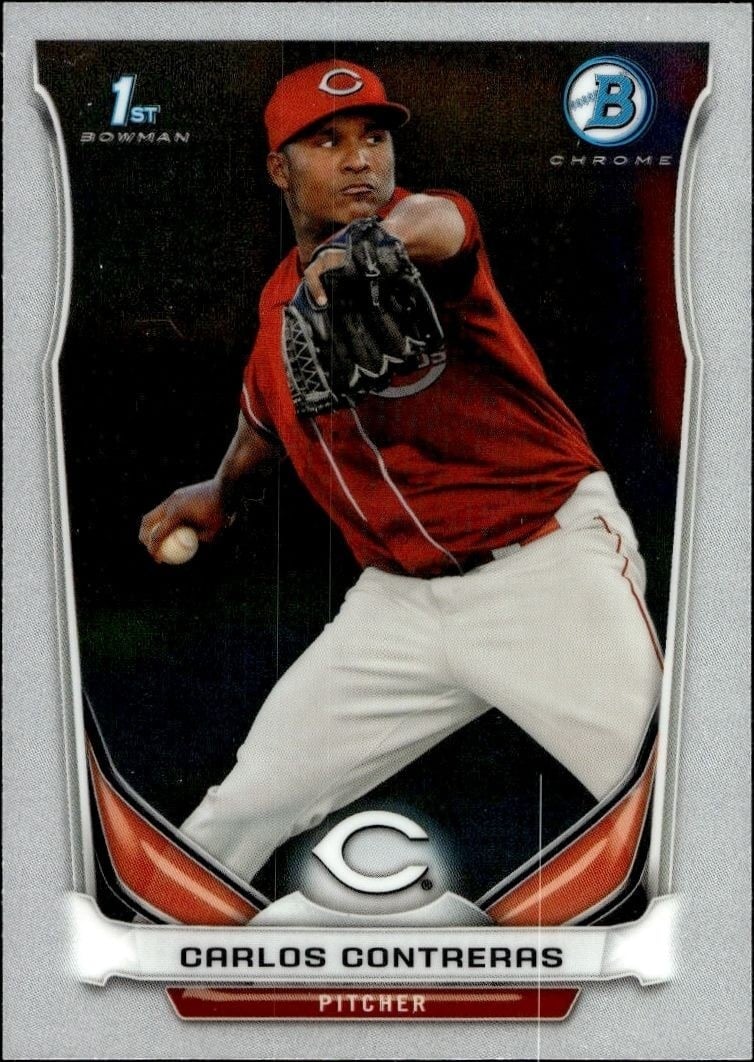 Carlos Contreras 2014 Bowman Chrome #BCP65 Baseball Trading Card - Front 2014 Bowman Chrome Carlos Contreras #BCP65 baseball trading card front