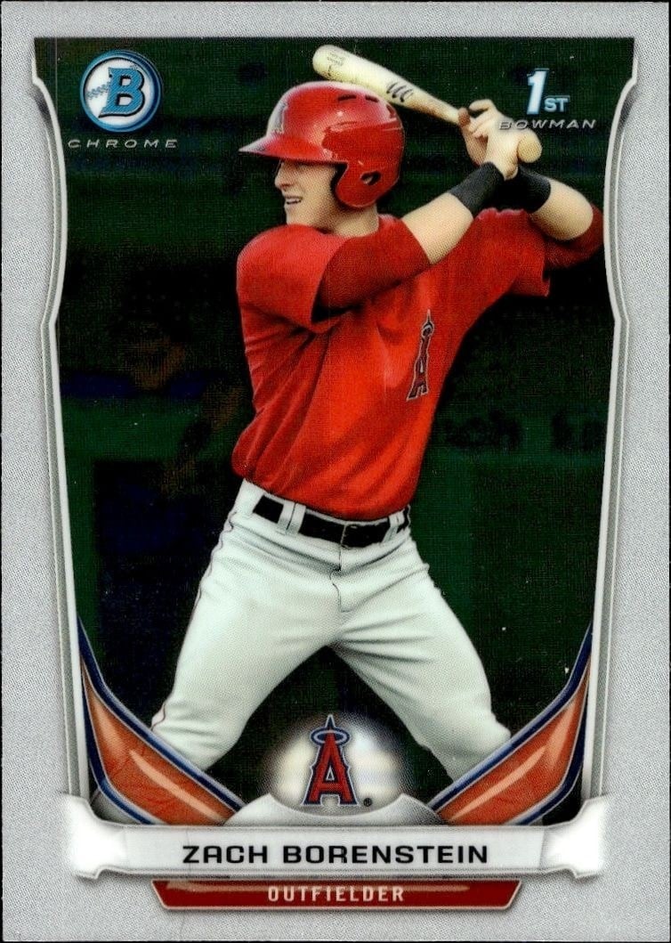 Zach Borenstein 2014 Bowman Chrome #BCP10 Baseball Trading Card - Front 2014 Bowman Chrome Zach Borenstein #BCP10 baseball trading card front