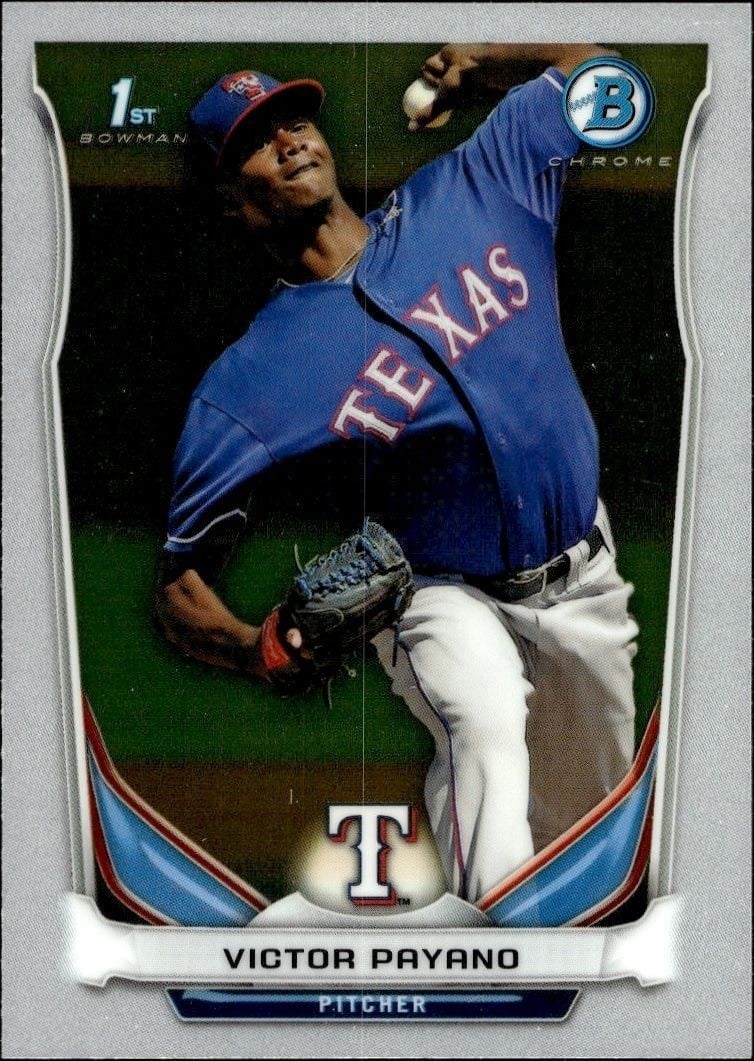 Victor Payano 2014 Bowman Chrome #BCP86 Baseball Trading Card - Front 2014 Bowman Chrome Victor Payano #BCP86 baseball trading card front