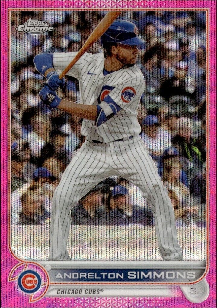 Andrelton Simmons 2022 Topps Chrome Update #USC112 Baseball Trading Card - Front 2022 Topps Chrome Update Andrelton Simmons #USC112 baseball trading card front