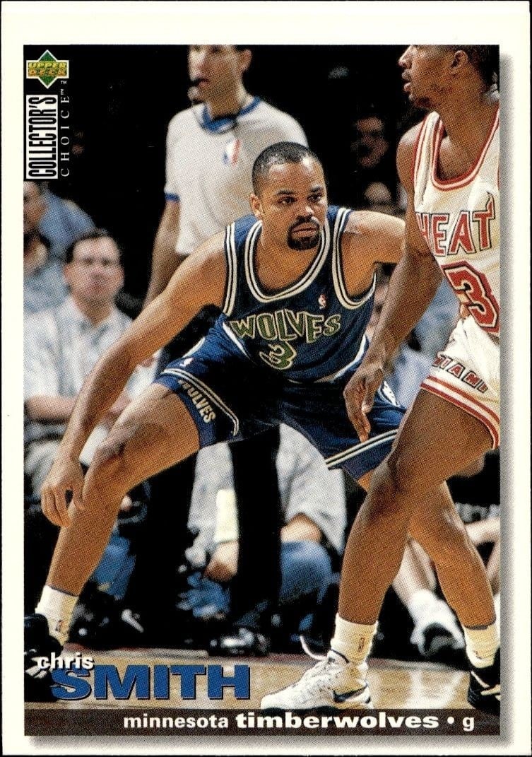 Chris Smith 1995-96 Upper Deck Collector's Choice #76 Basketball Trading Card - Front 1995-96 Upper Deck Collector's Choice Chris Smith #76 basketball trading card front