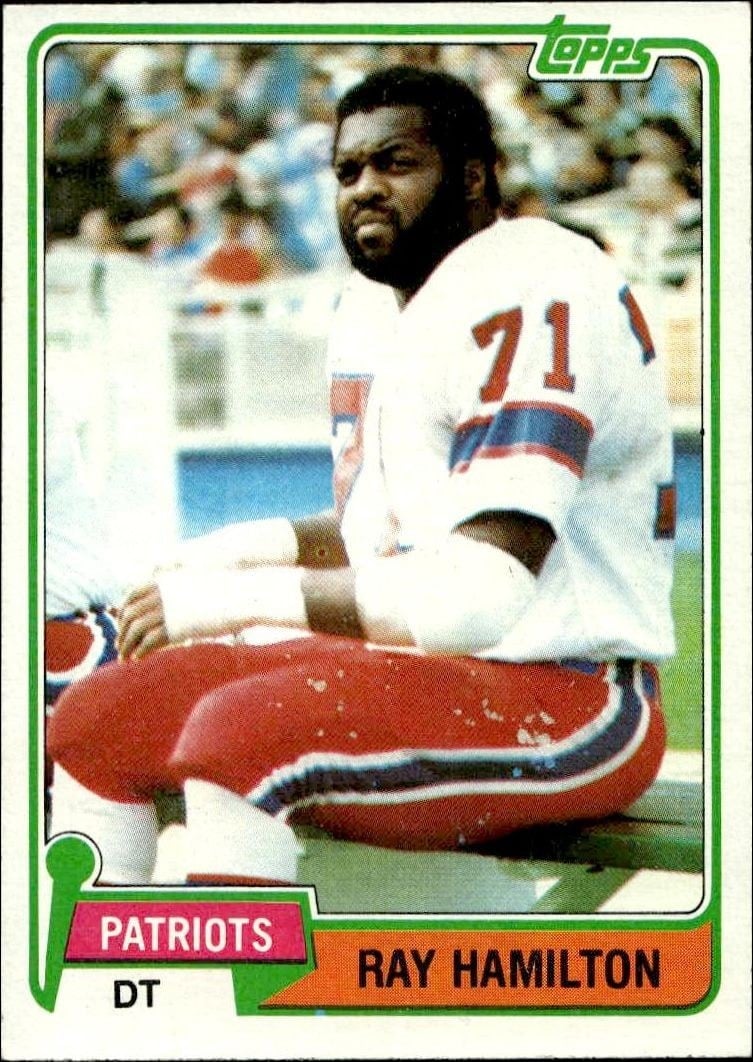 Ray Hamilton 1981 Topps #396 Football Trading Card - Front 1981 Topps Ray Hamilton #396 football trading card front