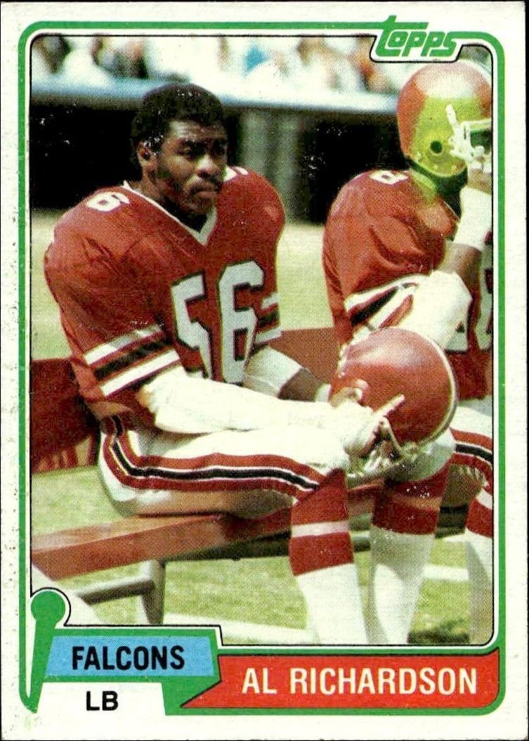 Al Richardson 1981 Topps #292 Football Trading Card - Front 1981 Topps Al Richardson #292 football trading card front