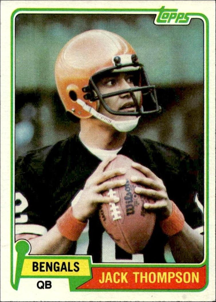 Jack Thompson 1981 Topps #81 Football Trading Card - Front 1981 Topps Jack Thompson #81 football trading card front