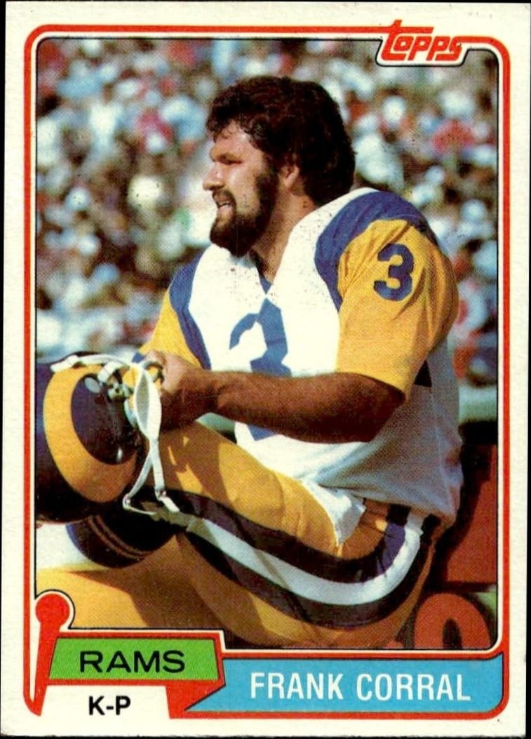 Frank Corral 1981 Topps #45 Football Trading Card - Front 1981 Topps Frank Corral #45 football trading card front