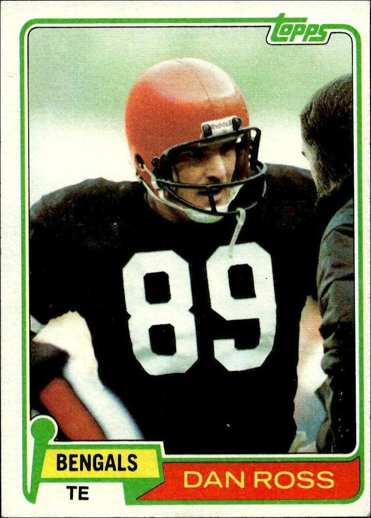 Dan Ross 1981 Topps #192 Football Trading Card - Front 1981 Topps Dan Ross #192 football trading card front