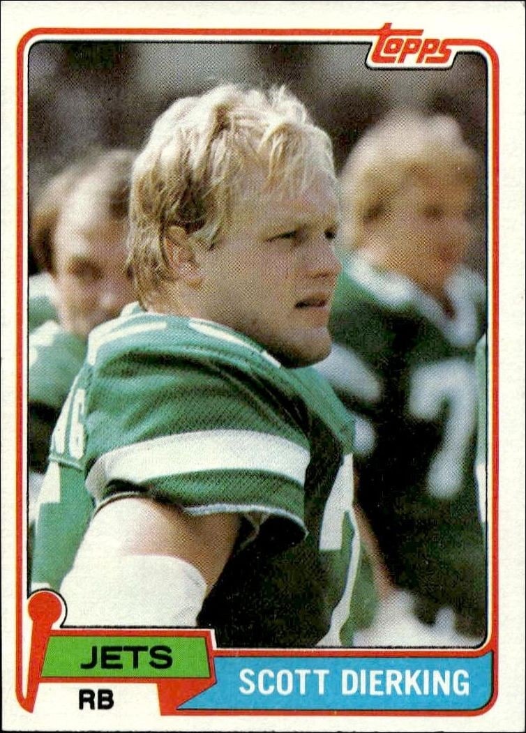 Scott Dierking 1981 Topps #484 Football Trading Card - Front 1981 Topps Scott Dierking #484 football trading card front