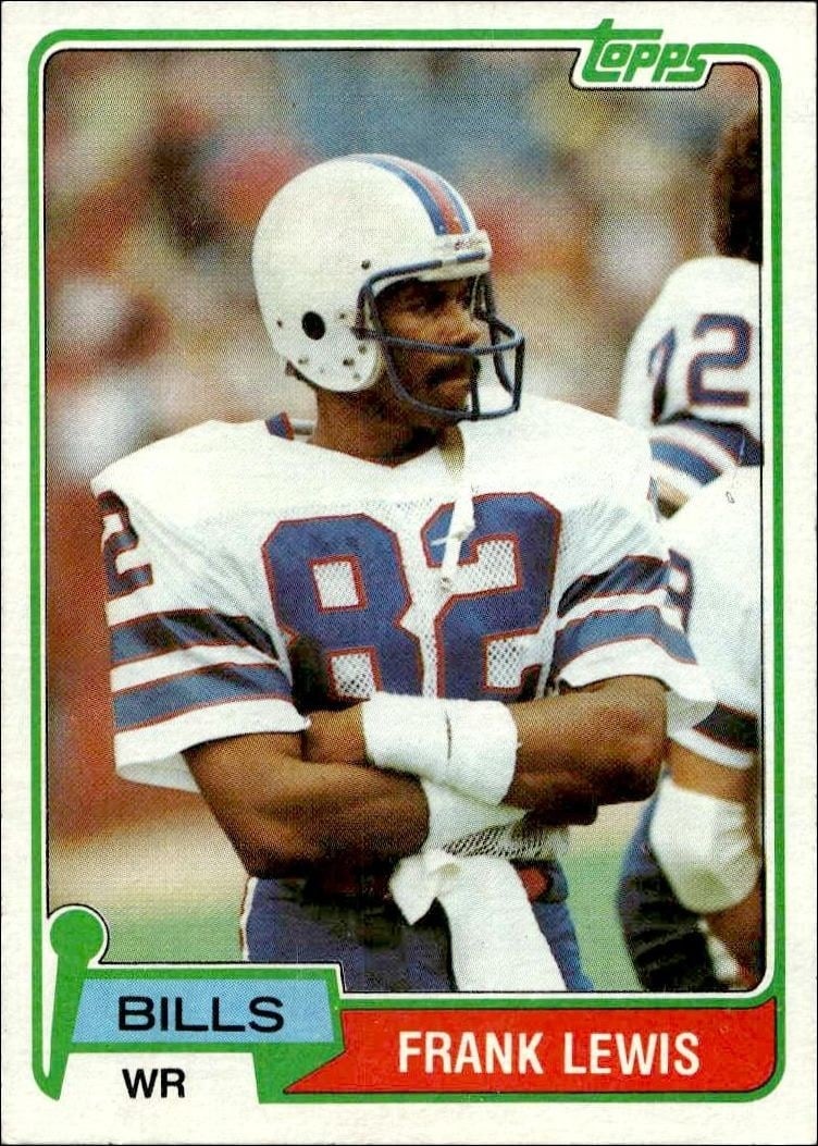 Frank Lewis 1981 Topps #18 Football Trading Card - Front 1981 Topps Frank Lewis #18 football trading card front