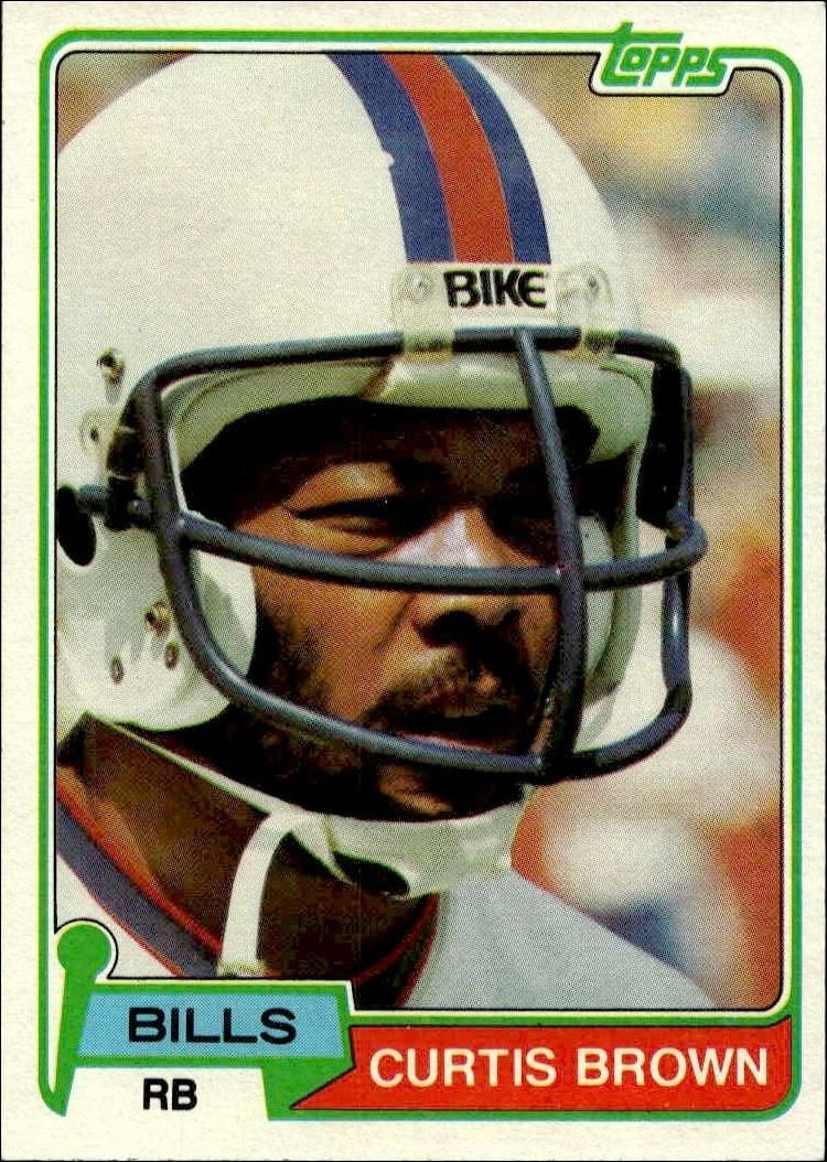 Curtis Brown 1981 Topps #133 Football Trading Card - Front 1981 Topps Curtis Brown #133 football trading card front