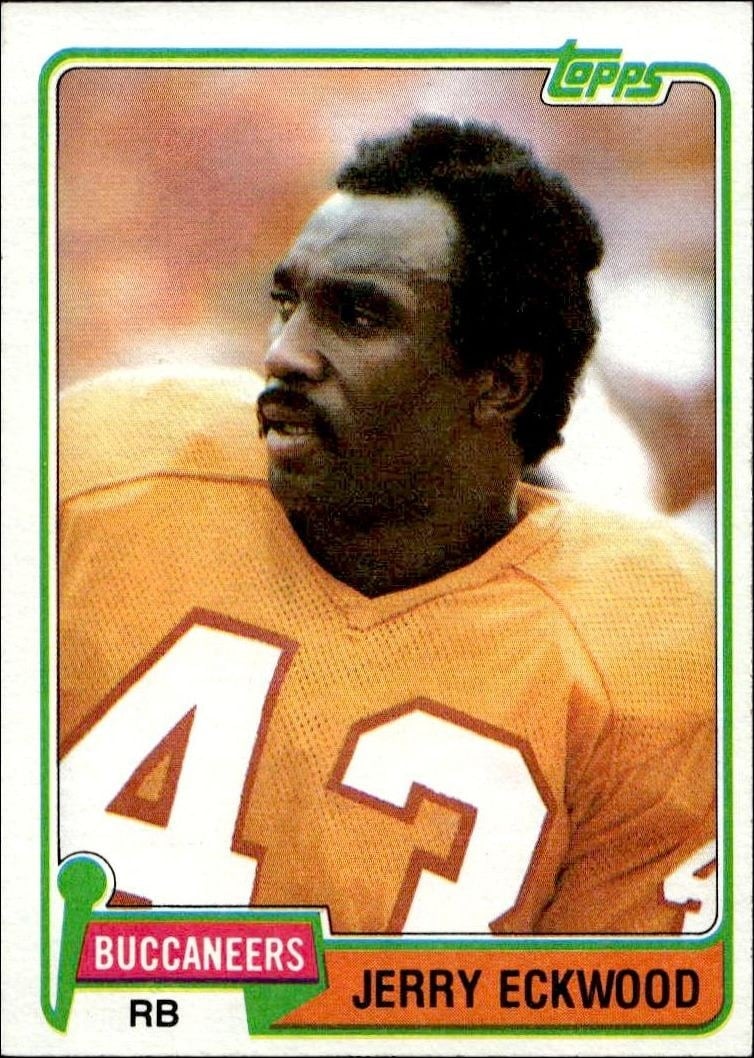 Jerry Eckwood 1981 Topps #147 Football Trading Card - Front 1981 Topps Jerry Eckwood #147 football trading card front