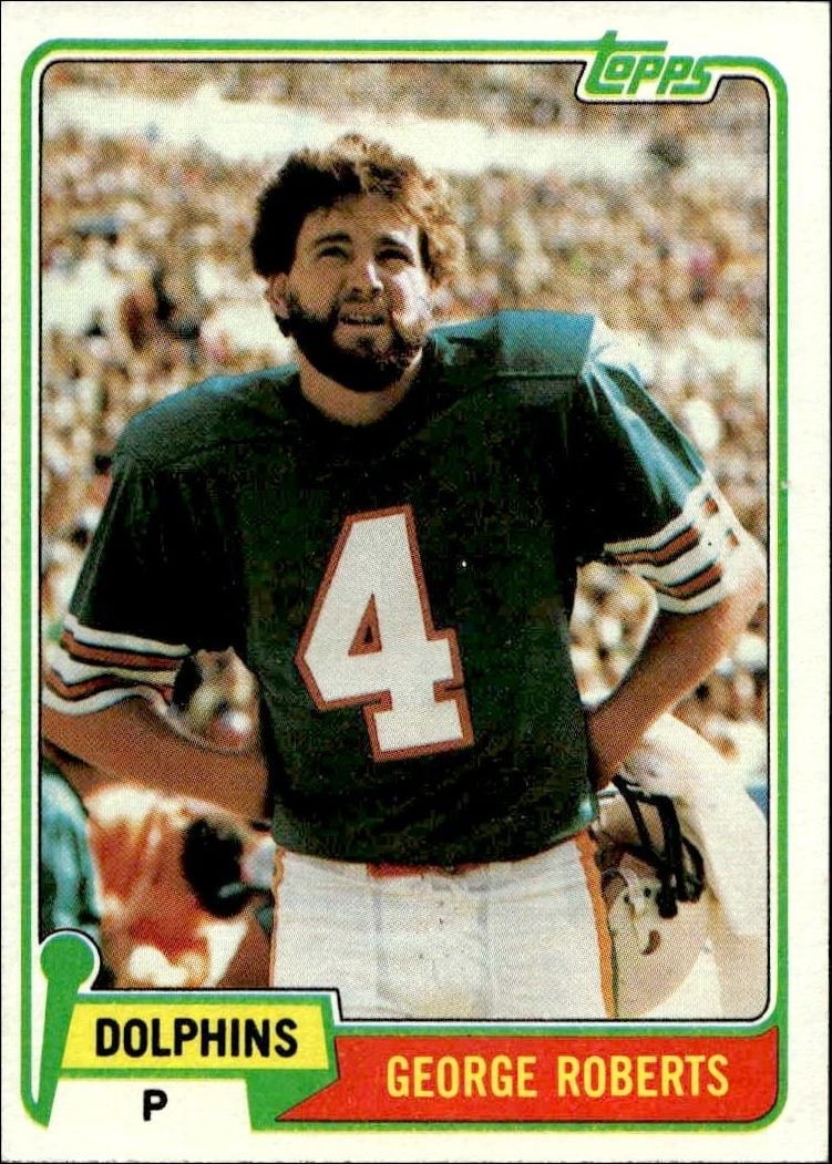 George Roberts 1981 Topps #421 Football Trading Card - Front 1981 Topps George Roberts #421 football trading card front