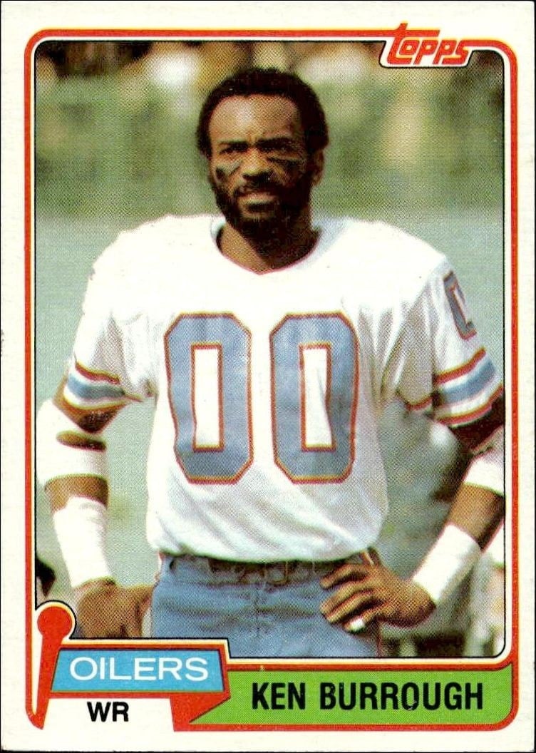 Ken Burrough 1981 Topps #301 Football Trading Card - Front 1981 Topps Ken Burrough #301 football trading card front