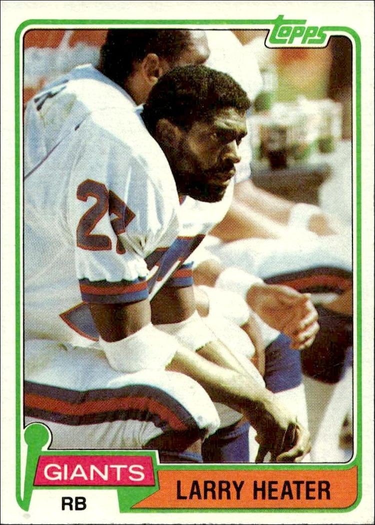 Larry Heater 1981 Topps #309 Football Trading Card - Front 1981 Topps Larry Heater #309 football trading card front