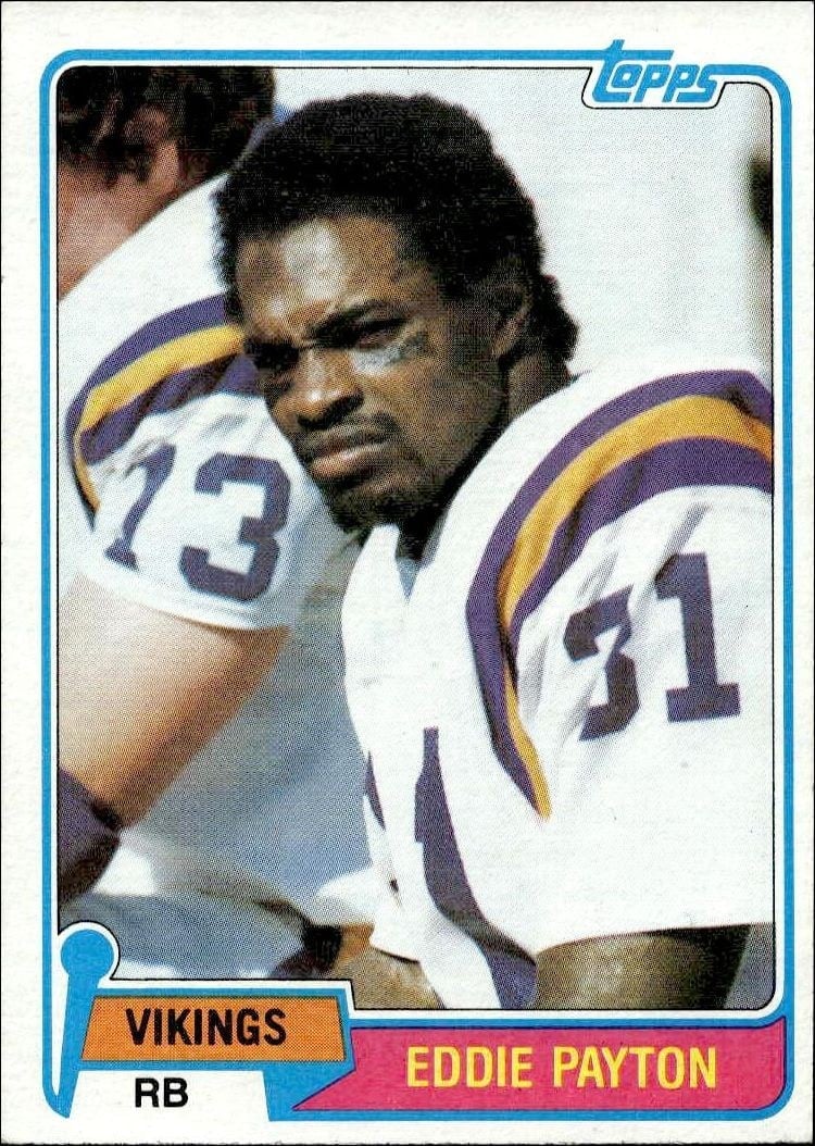 Eddie Payton 1981 Topps #304 Football Trading Card - Front 1981 Topps Eddie Payton #304 football trading card front