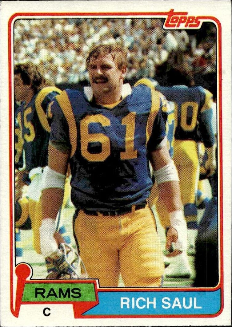 Rich Saul 1981 Topps #141 Football Trading Card - Front 1981 Topps Rich Saul #141 football trading card front