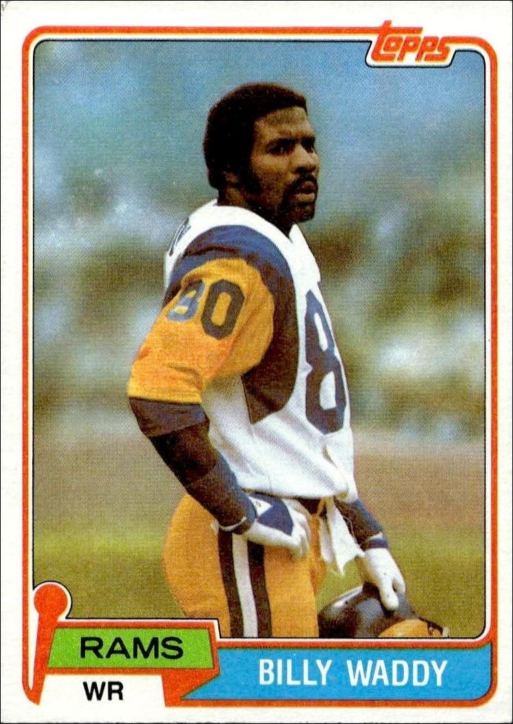 Billy Waddy 1981 Topps #162 Football Trading Card - Front 1981 Topps Billy Waddy #162 football trading card front