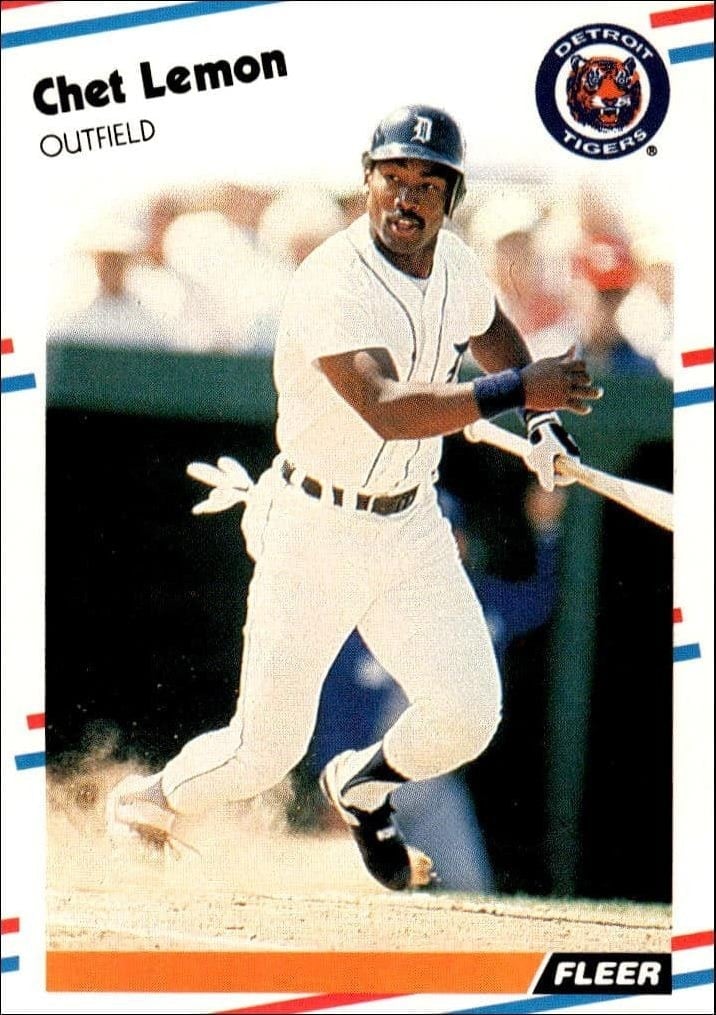 Chet Lemon 1988 Fleer #61 Baseball Trading Card - Front 1988 Fleer Chet Lemon #61 baseball trading card front