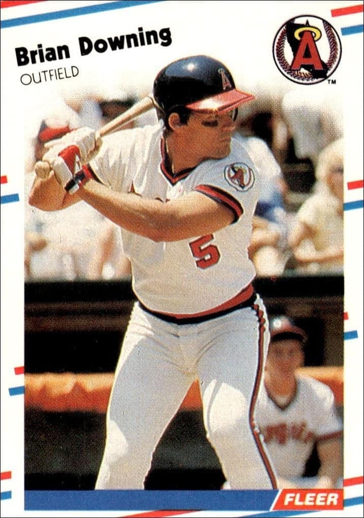 Brian Downing 1988 Fleer #488 Baseball Trading Card - Front 1988 Fleer Brian Downing #488 baseball trading card front