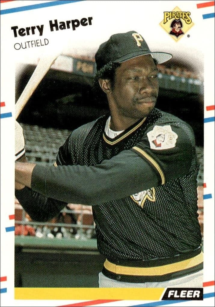 Terry Harper 1988 Fleer #331 Baseball Trading Card - Front 1988 Fleer Terry Harper #331 baseball trading card front