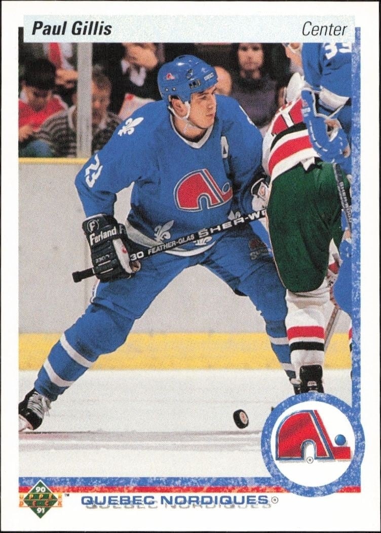 Paul Gillis 1990-91 Upper Deck #49 Hockey Trading Card - Front 1990-91 Upper Deck Paul Gillis #49 hockey trading card front