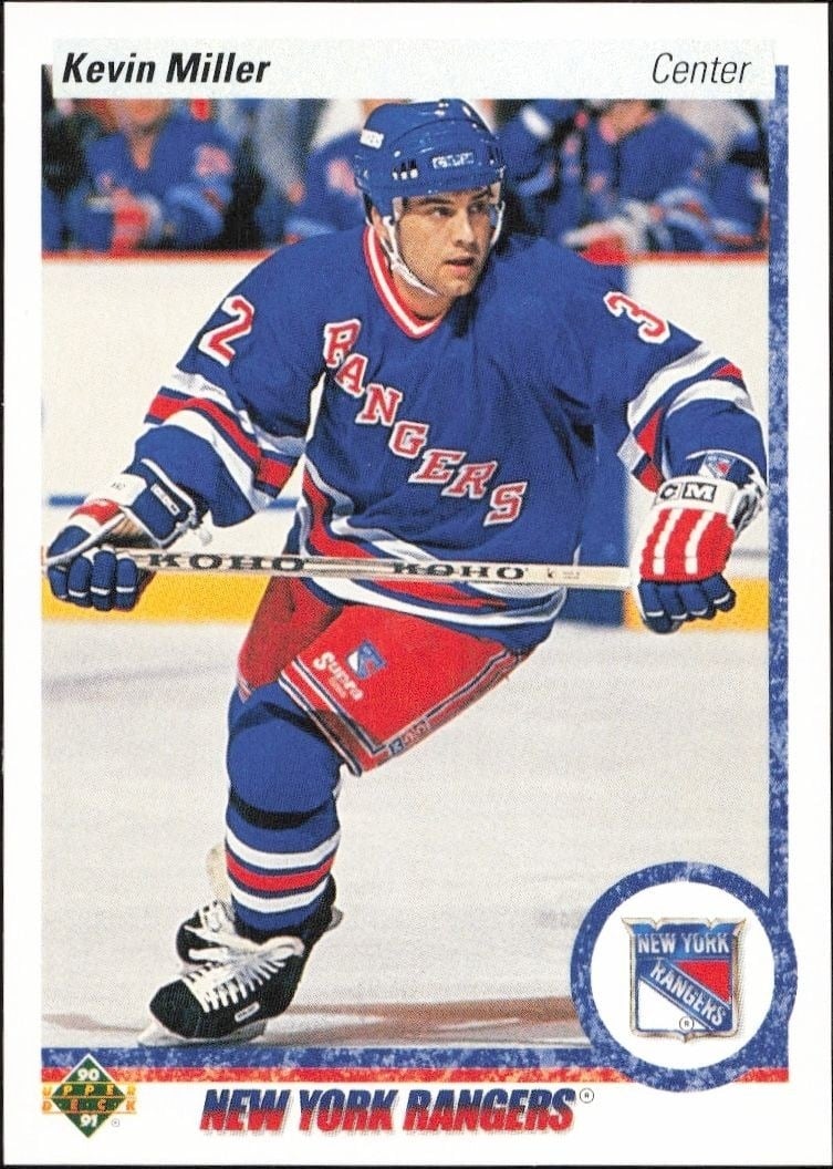 Kevin Miller 1990-91 Upper Deck #444 Hockey Trading Card - Front 1990-91 Upper Deck Kevin Miller #444 hockey trading card front