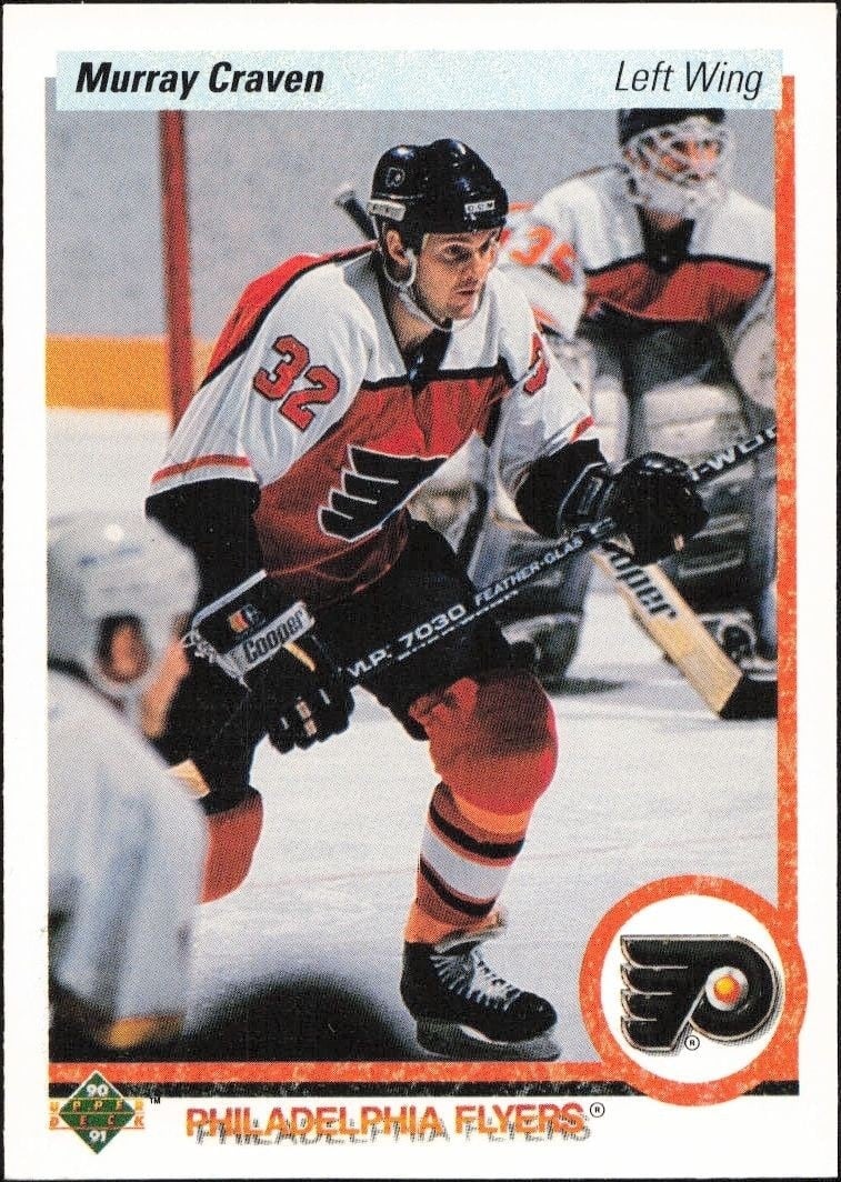 Murray Craven 1990-91 Upper Deck #6 Hockey Trading Card - Front 1990-91 Upper Deck Murray Craven #6 hockey trading card front