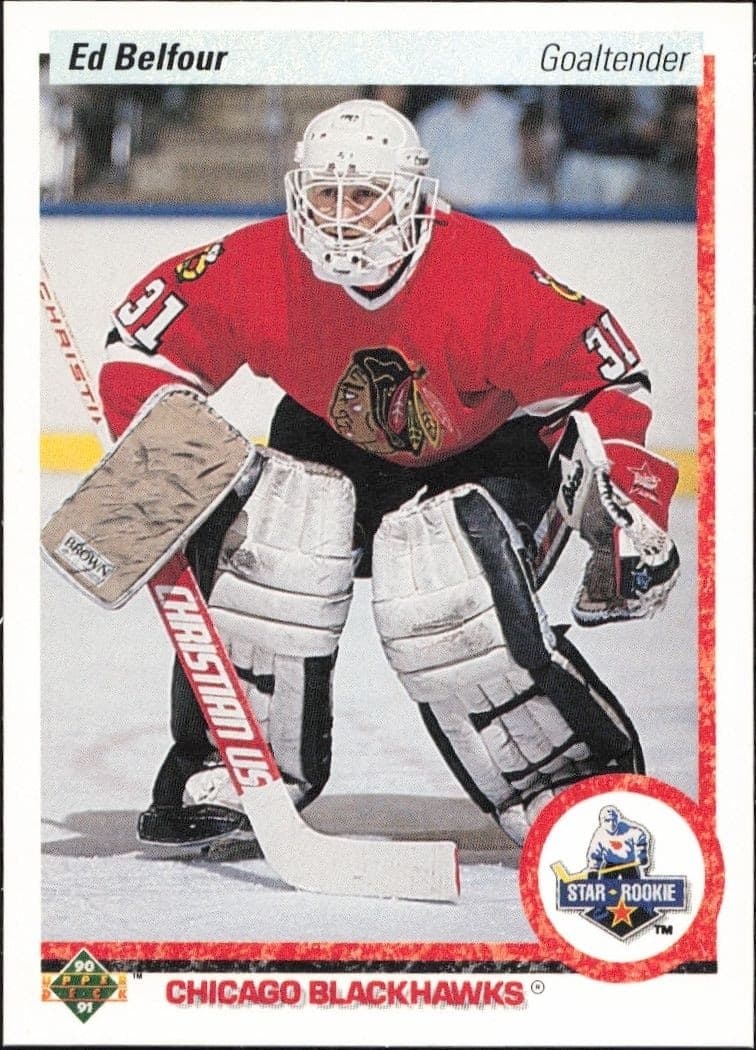 1990-91 Upper-Deck Ed Belfour #55 trading card
