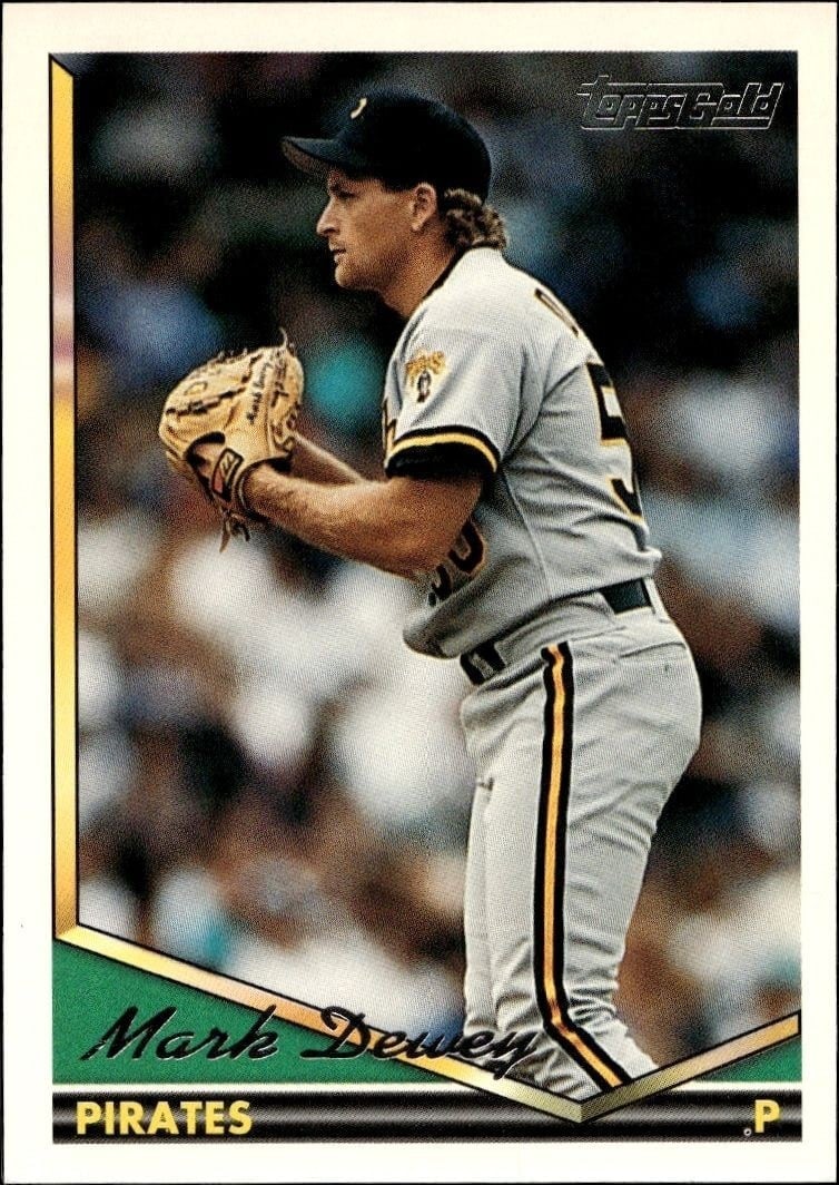 Mark Dewey 1994 Topps Gold #101 Baseball Trading Card - Front 1994 Topps Gold Mark Dewey #101 baseball trading card front