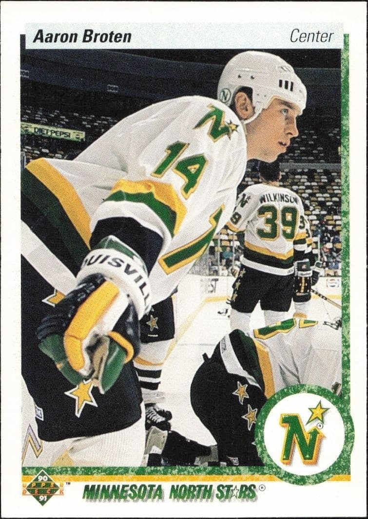 1990-91 Upper-Deck Aaron Broten #210 trading card