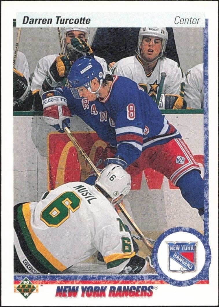 Darren Turcotte 1990-91 Upper Deck #274 Hockey Trading Card - Front 1990-91 Upper Deck Darren Turcotte #274 hockey trading card front