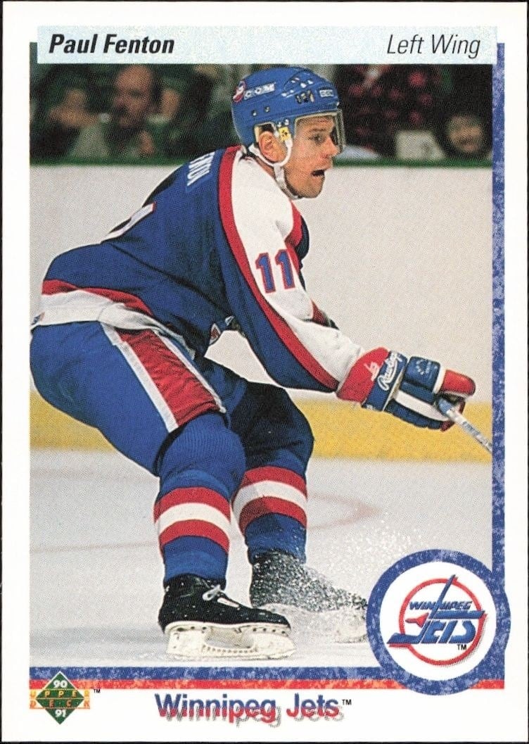 Paul Fenton 1990-91 Upper Deck #92 Hockey Trading Card - Front 1990-91 Upper Deck Paul Fenton #92 hockey trading card front