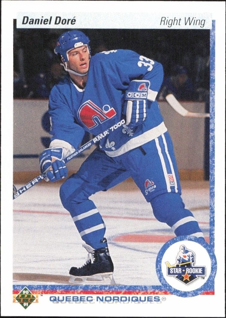 Daniel Dore 1990-91 Upper Deck #255 Hockey Trading Card - Front 1990-91 Upper Deck Daniel Dore #255 hockey trading card front