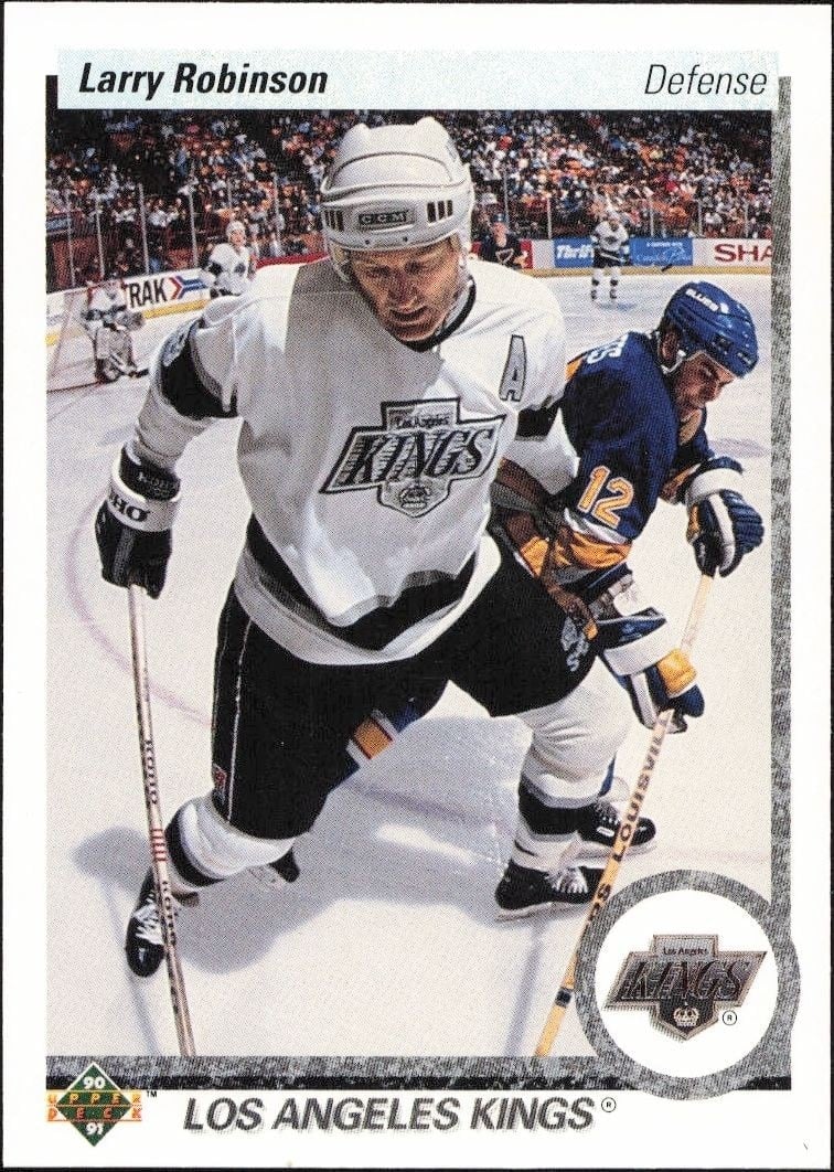 Larry Robinson 1990-91 Upper Deck #52 Hockey Trading Card - Front 1990-91 Upper Deck Larry Robinson #52 hockey trading card front