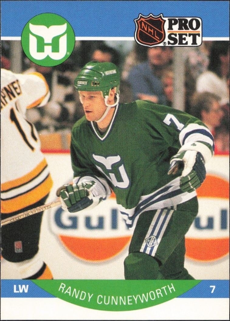 Randy Cunneyworth 1990-91 Pro Set #101 Hockey Trading Card - Front 1990-91 Pro Set Randy Cunneyworth #101 hockey trading card front