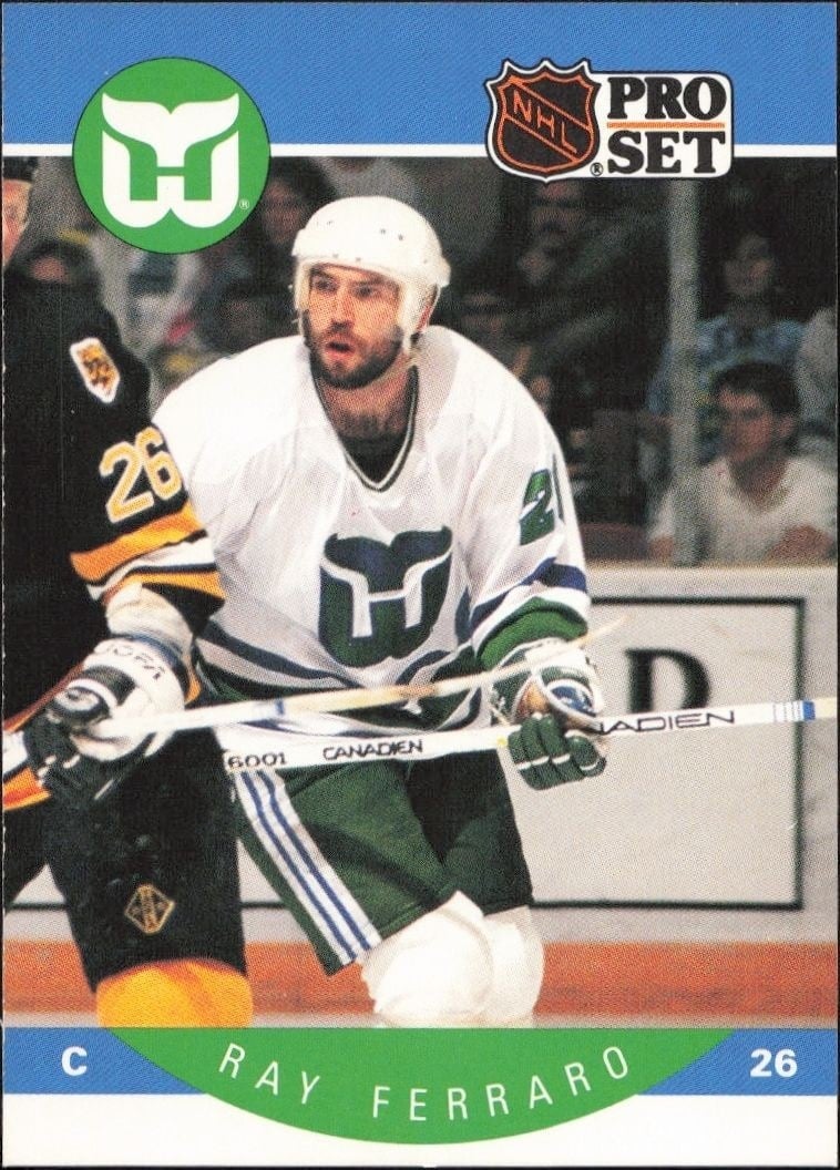 Ray Ferraro 1990-91 Pro Set #104 Hockey Trading Card - Front 1990-91 Pro Set Ray Ferraro #104 hockey trading card front