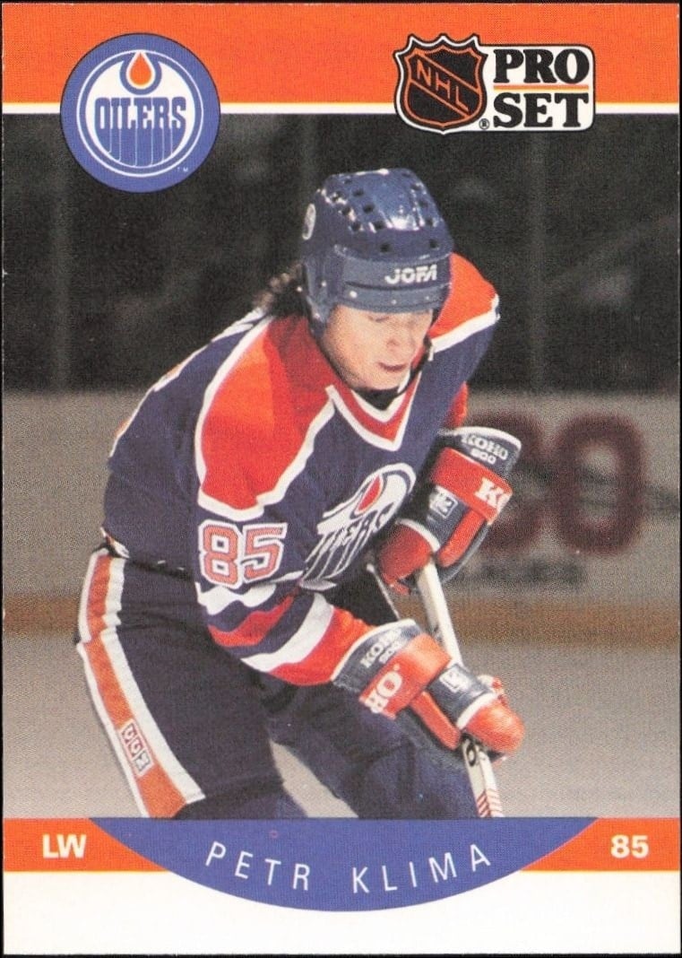 Petr Klima 1990-91 Pro Set #86 Hockey Trading Card - Front 1990-91 Pro Set Petr Klima #86 hockey trading card front