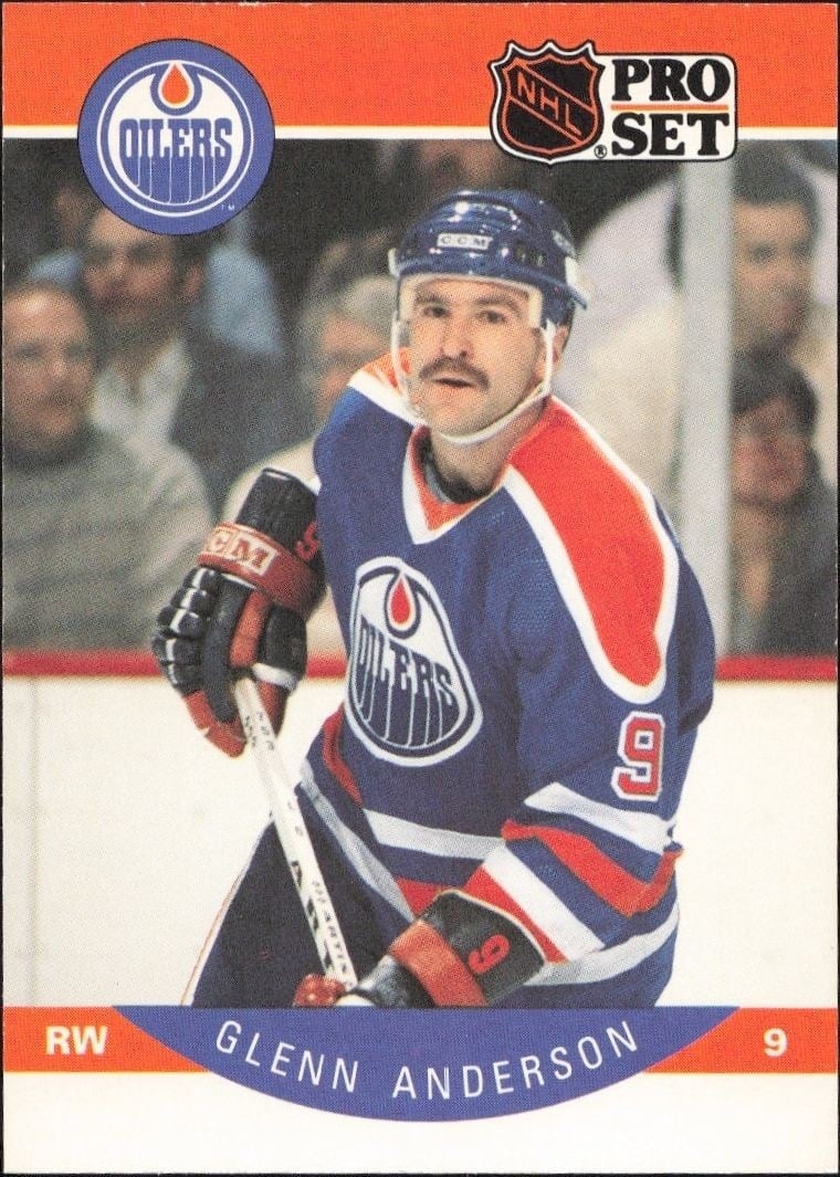 Glenn Anderson 1990-91 Pro Set #81 Hockey Trading Card - Front 1990-91 Pro Set Glenn Anderson #81 hockey trading card front