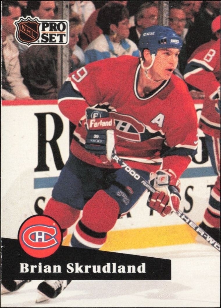 Brian Skrudland 1991-92 Pro Set #127 Hockey Trading Card - Front 1991-92 Pro Set Brian Skrudland #127 hockey trading card front